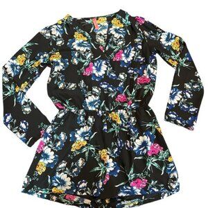 Eight Sixty Floral Long Sleeve Romper Large Womens Cottage Core Boho